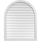 Ekena Millwork Round Top Surface Mount PVC Gable Vent w/ 2"W x 1-1/2"P Brickmould Frame, 34"W x 42"H GVPRT34X4202SN - alternate 1